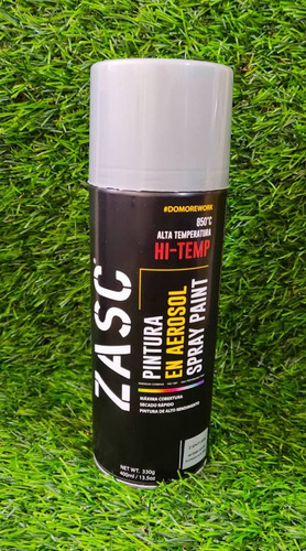 Pintura En Spray Aerosol Plateado Alta Temperatura 400ml