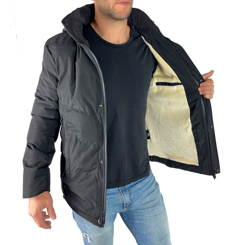 Campera Importada Inflable Abrigada Capucha Hombre Nueva