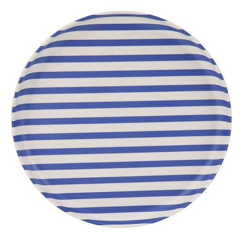Vajilla De Platos De Bambú 12 Pzas Libre De Bpa Color Azul