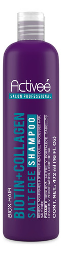 Shampoo Biotin Collagen Activee Repara Cabello Libre De Sal