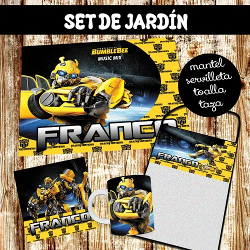 Set De Jardin - Transformers - Bumblebee - 4 Piezas