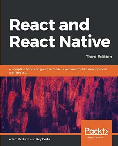 Book : React And React Native A Complete Hands-on Guide To.