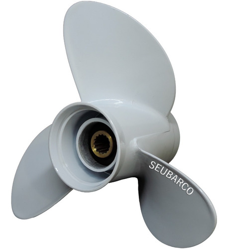 Imagem 2 de 4 de Hélice P/motor Yamaha 40/50/55 2t E 40/60 Hp 4t 11 3/8 X 12