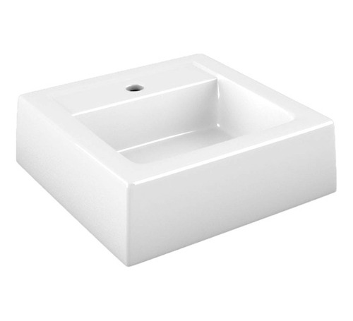 Cuba De Apoio Quadrada P/ Banheiro 34cm Bréscia Branco