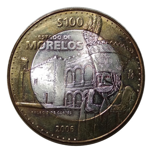 Moneda 100 Pesos 2006 Morelos Palacio De Cortes Plata 0.925 (Usado)