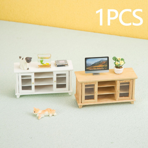 Mueble De Tv En Miniatura Para Casa De Muñecas, Mini