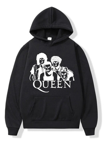 Sudadera Con Capucha Con Estampado Queen De La Banda De Rock