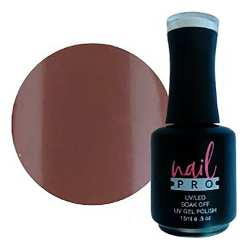 Gel Color Esmaltado Permanente Nailpro Profesional Cafe Oscu