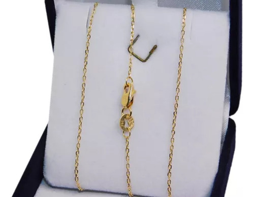 Cadena Forcet Maciza De Oro 18k Cierre Mosquetón 3,2gr 50cm Color Dorado Oscuro