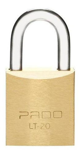 Cadeado 20mm Latão Maciço Gold 12 Peças Cor Dourado