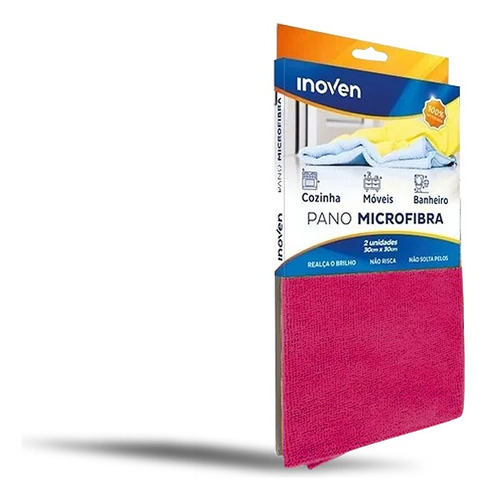 2 Flanelas Panos Microfibra 60x40 Grande Multiuso Automotivo Cor Rosa