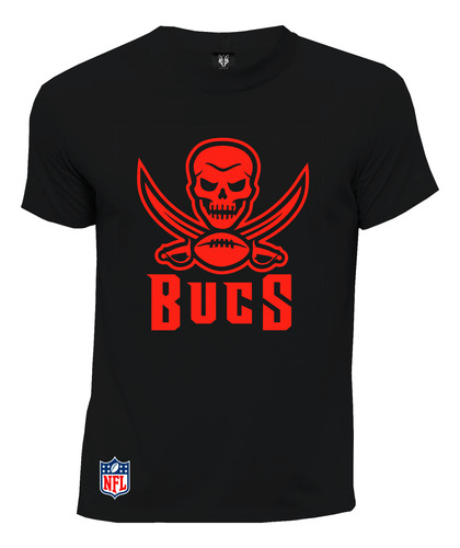 Camiseta American Football Mascota Nfl Buccaneers Calavera