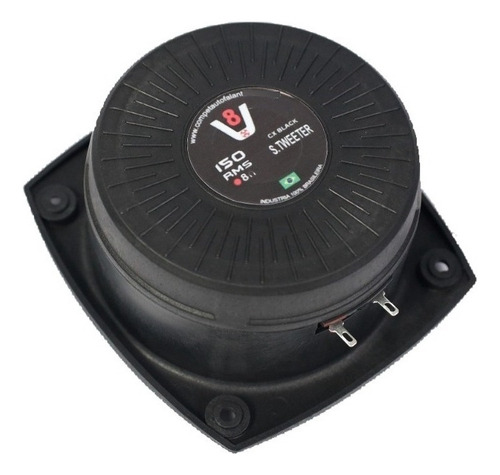 02 Tweeter Tuiter Black 150wrms Profissional 8 Ohms Fenolico Cor Preto