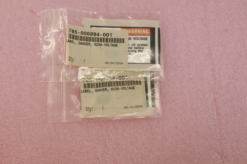 2pcs Lam Research 785-006894-001 Label, Danger , High V Uuv