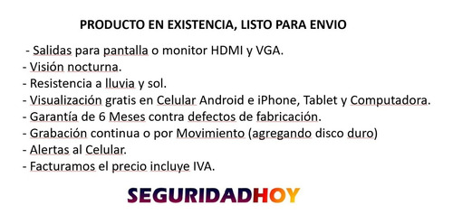 Kit Audio Microfonos 6 Bullet Dvr Dahua 1080p Lite Disco 2tb