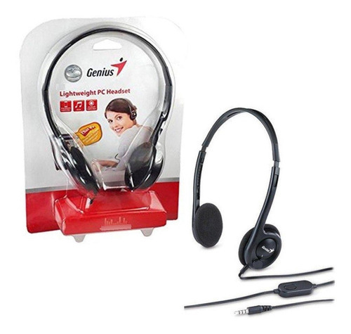 Audifonos/diadema Manos Libres Genius Hs-m200c Plug 3.5 Color Negro