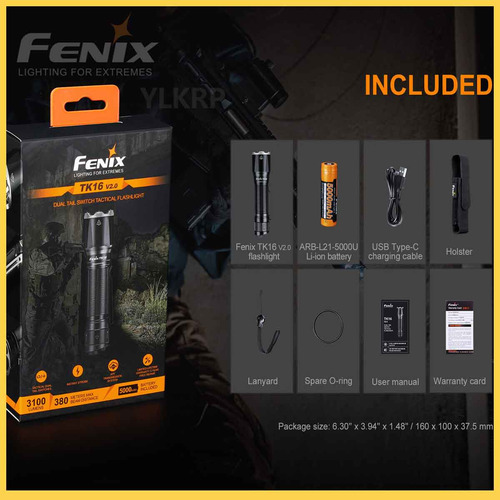 Linterna Led Fenix Tk16 V2.0 De 3100 Lúmenes