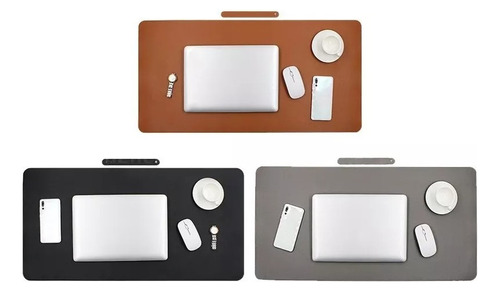 Desk Pad Cuero Vegano 90x40cm Protector Escritorio Hermético