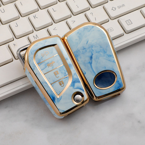 Tf Monedero De Porcelana Azul Y Blanca Con 4 Llaves En