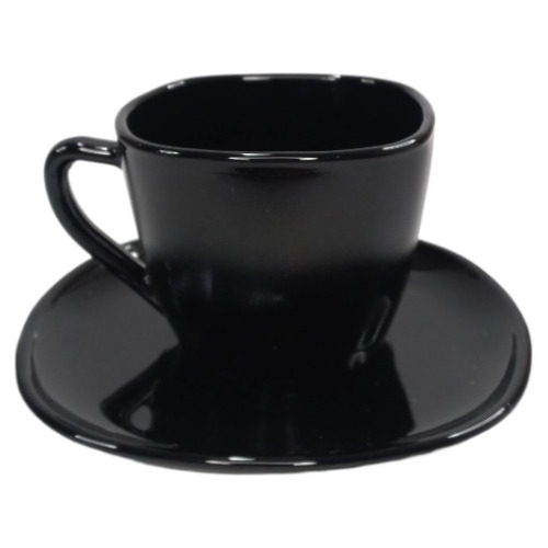 Taza De Te Lisboa Black + Platito 220cc Te Merienda Desayuno