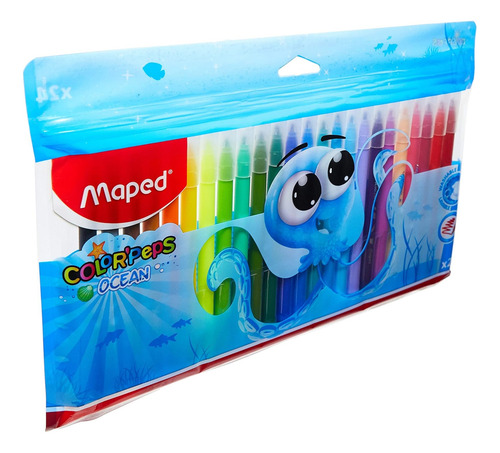 Maped Color'peps Ocean 24 Plumones (marcadores) Brillantes