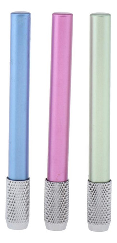 3 Unids Extensor De Lápiz Alargador Azul + Verde + Rosado