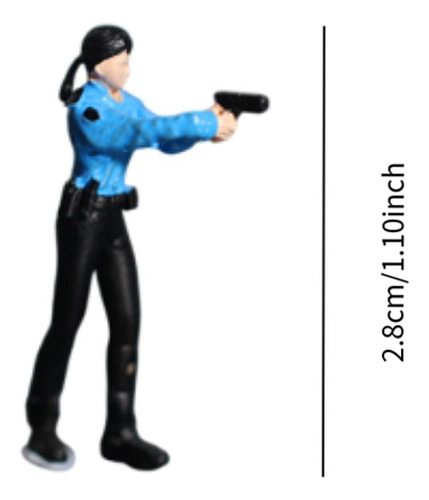 Modelo De PolicĂa A Escala 1/64, 3 Mujeres