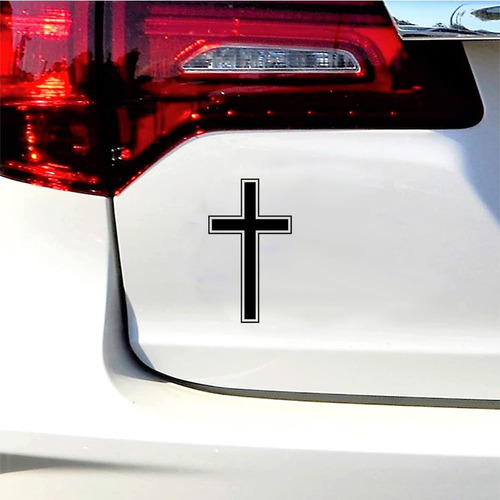 Xtrayxray Calcomanía De Cruz Cristiana Para Coche, Diseño Re