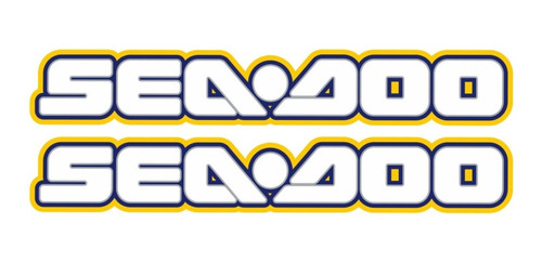 Adesivo Emblema Sea Doo Casco Par Seadoo Amarelo Sd2