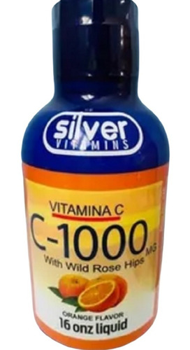 Vitamina C-1000 16 Onzas Sabor Naranja, Marca Silver