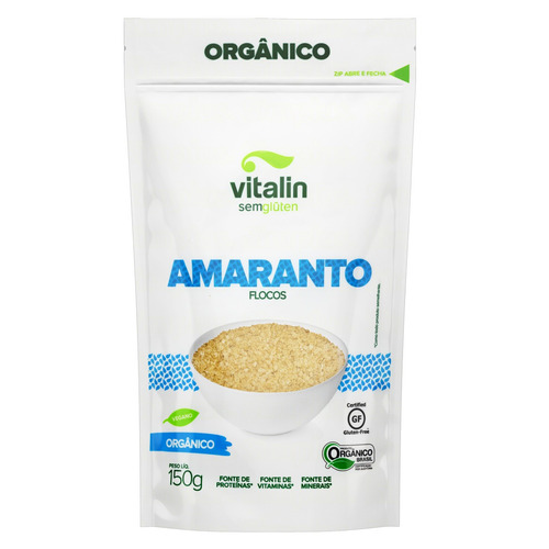 Imagem 1 de 1 de Flocos de Amaranto Orgânico Vitalin Pouch 150g