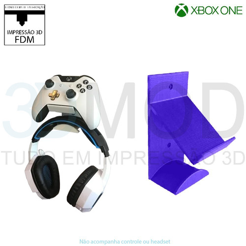 Suporte Controle E  Headphone Headset Xbox One De Parede