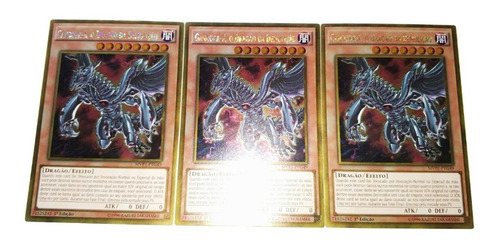 Yugioh - 3x Gandora-x , O Dragão Da Demolição Gold Rare