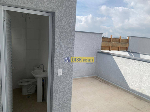 Imagem 13 de 18 de Cobertura Com 2 Dormitórios À Venda, 109 M² Por R$ 370.525,00 - Vila Pires - Santo André/sp - Co0085