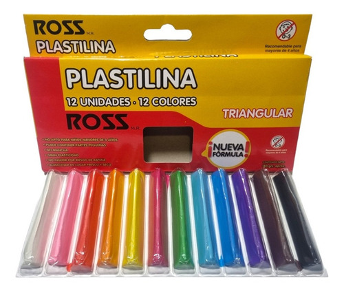 Plasticina - Plastilina Ross 12 Colores Triangular