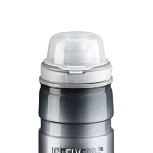 Caramañola Térmica Elite Ice Fly 500ml ciclismo en Ruta Mtb Color Smoke hidratacion deportiva resistente y duradera libre de BPA