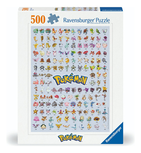 Rompecabezas Ravensburger Pokémon Kanto Collector 151, 500pz