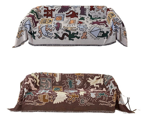 Funda Sofá 1.8x2.3m Algodón Puro Reversible, Estampado
