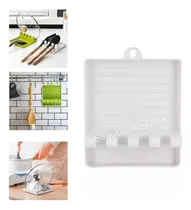 Comprar Soporte Organizador Plastico Utensilios De Cocina Cuchara Color Blanco