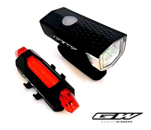 Luces Trasera Y Frontal Para Bici Recargable Gw 120 Lumens