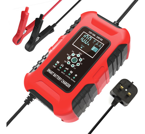 12v-24v 10a Pantalla Lcd Digital Cargador De Coche Cargador