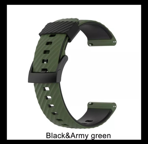 Correa Para Reloj Suunto 7 9 Verde Militar Con Logo