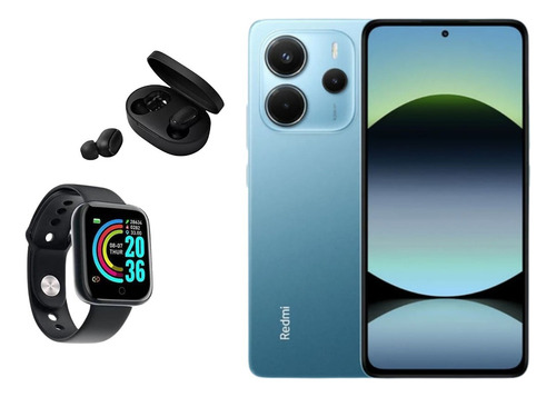 Fone Celular Redmi Note 14 256gb 8gb Ram 2025+rLG Cor Azul-celeste