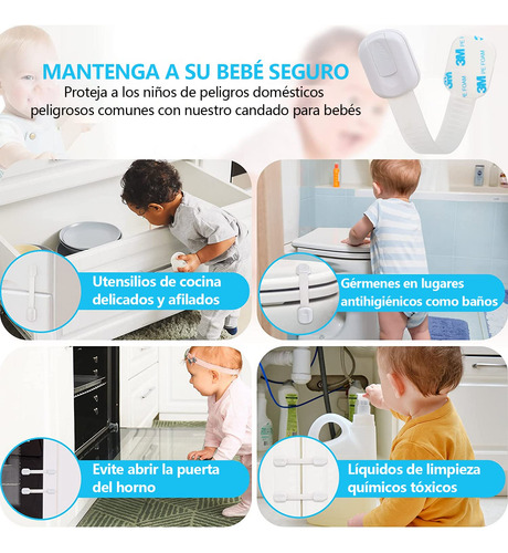 12 Piezas Cerraduras De Seguridad Para Niños, Seguros Para