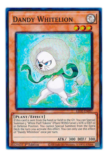 Yugi-oh! Dandy Whitelion Lede-en097 Super