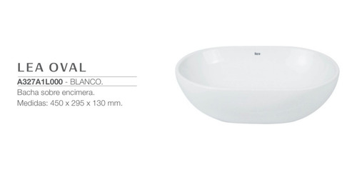 Imagen 7 de 10 de Bacha Oval Apoyo Baño Mesada Blanca Loza Lavatorio Fina Roca