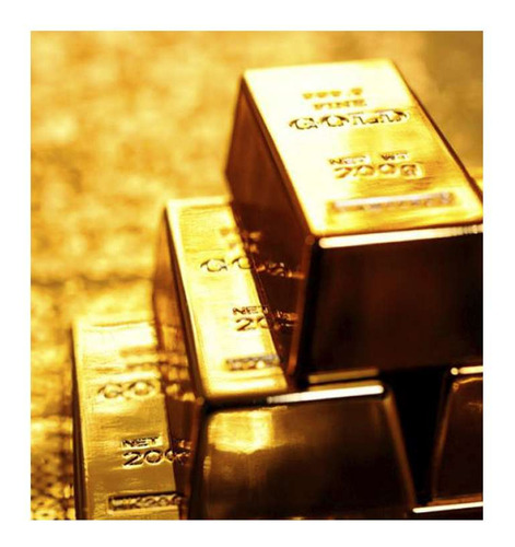 Vinilo 60x60cm Oro Lingotes Valores Gold Moneda Bloque M1