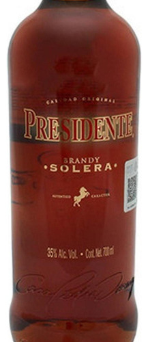 Pack De 6 Brandy Presidente Solera 700 Ml