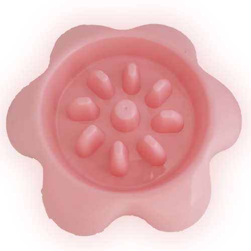 Plato Para Comer Lento Para Perro Color Rosa