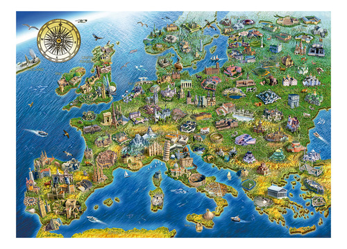 Puzzle Grow Monumentos Da Europa 2000 Peças